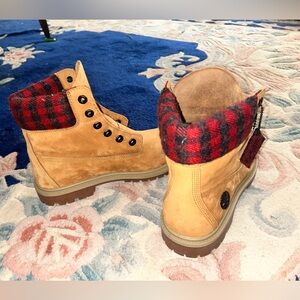 Timberland Heritage Waterproof Boots With Plaid top